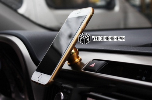 Giá đỡ điện thoại hút nam châm logo dạng bi tròn xoay 360 độ trên ô tô