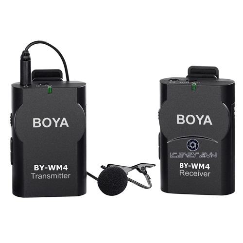 Mic thu âm gài áo không dây BOYA BY-WM4 Wireless Lavalier Microphone