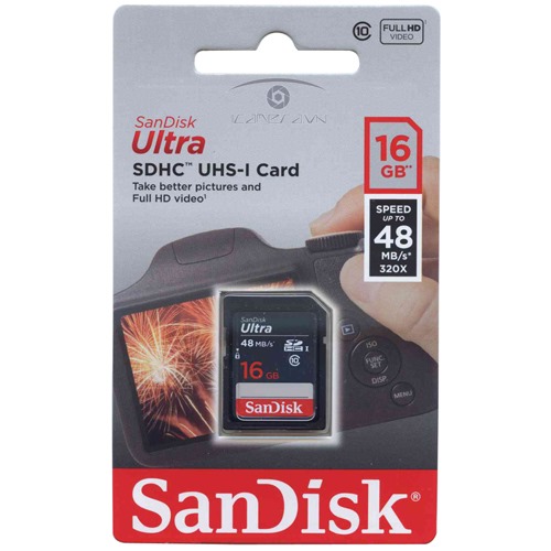 Thẻ nhớ SD Sandisk SDHC Ultra 16GB tốc độ 48MB/s SDSDUNB-016G-GN3IN