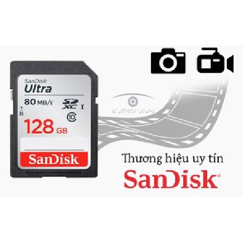 Thẻ nhớ SDXC SanDisk Ultra 128GB tốc độ 80MB/s SDSDUNC-0128G-GN6IN