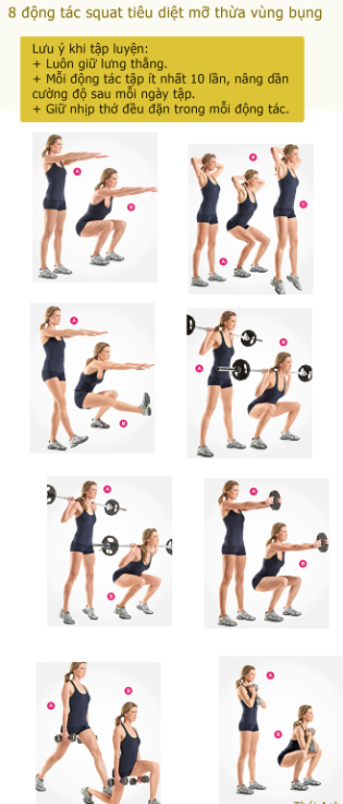 8 bài tập squats cho nữ