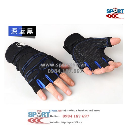 Găng tay tập thể hình nam  SP11 màu xanh đậm