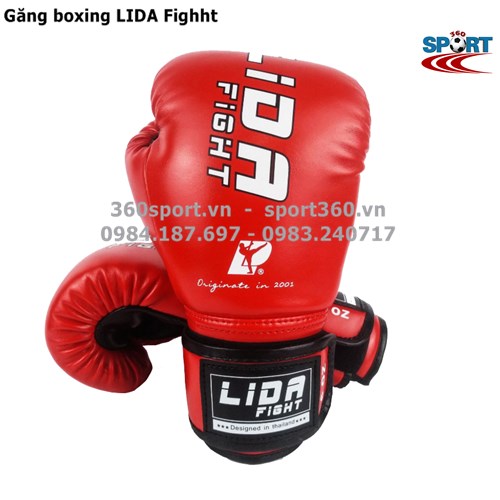 Găng boxing cao cấp LIDA Fighht màu đỏ