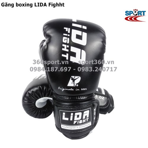 Găng boxing cao cấp LIDA Fighht màu đen