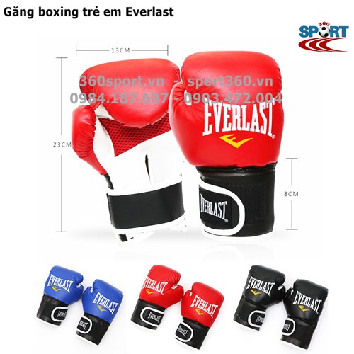 Găng boxing trẻ em Everlast cao cấp màu đỏ
