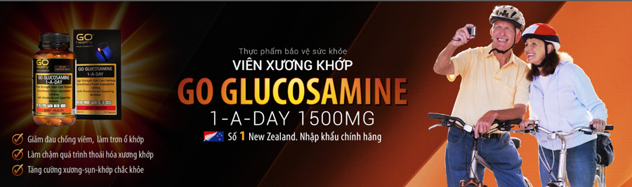 Viên uống bổ xương khớp nhập khẩu chính hãng New Zealand GO GLUCOSAMINE 1-A-DAY 1500mg 60 viên