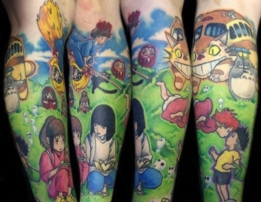 Studio Ghibli on Instagram Stunning Studio Ghibli characters tattoo   Double tap if you find this cool Tag you  Creative tattoos Ghibli  tattoo Anime tattoos