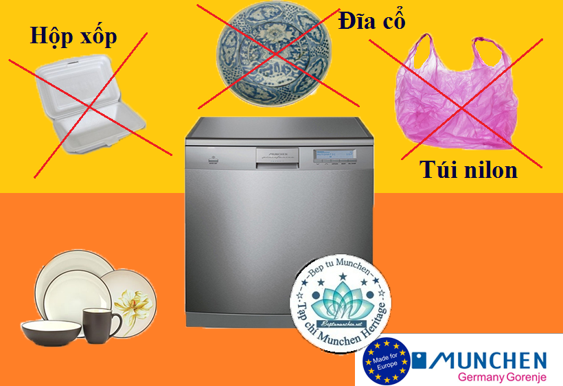 Những vật dụng không nên để vào máy rửa bát Munchen