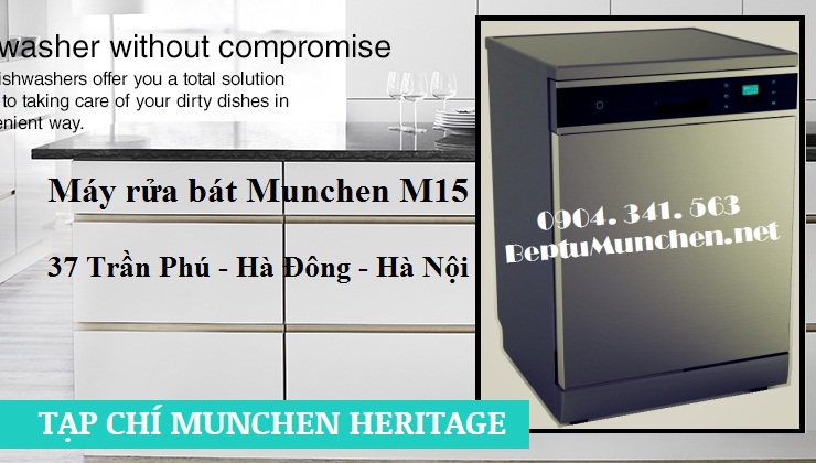 Máy rửa bát Munchen M15 có nhiều tiện ích đa năng