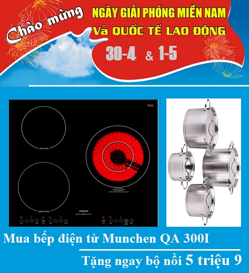 Khuyến mãi lớn bếp điện từ Munchen QA 300I