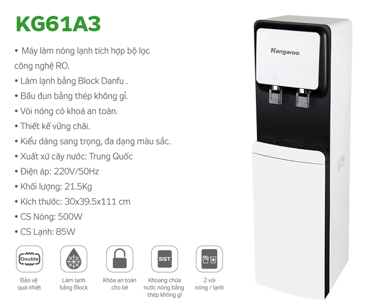 Cây nước nóng lạnh Kangaroo KG61A3