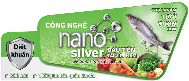 Công nghệ Nano Silver giúp Tủ đông, tủ mát Kangaroo giữ thực phẩm tươi ngon.
