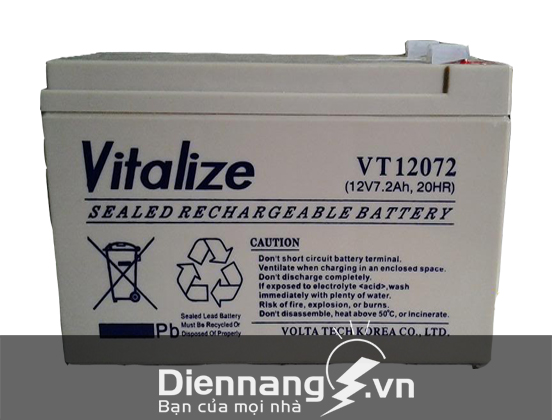 Ắc Quy VITALIZE 12V-7.2Ah (VT12072) - diennang.vn