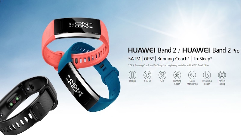 Đồng hồ thông minh Huawei Band 2 và Band 2 Pro