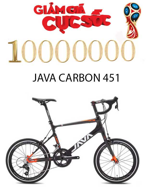  Giảm 10.000.000 đồng khi mua xe đạp thể thao java carbon 451 siêu nhẹ